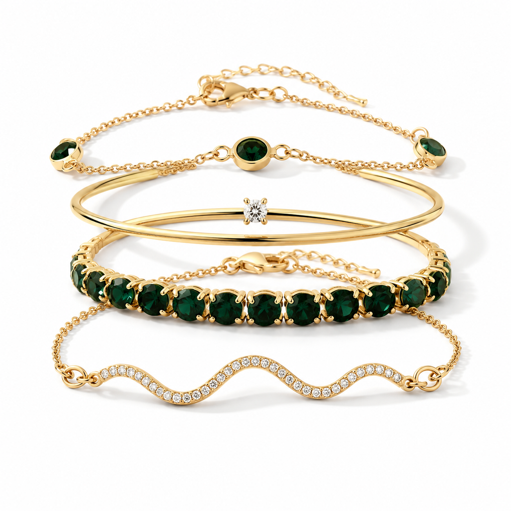 Royal Green Luxe Bangle Set