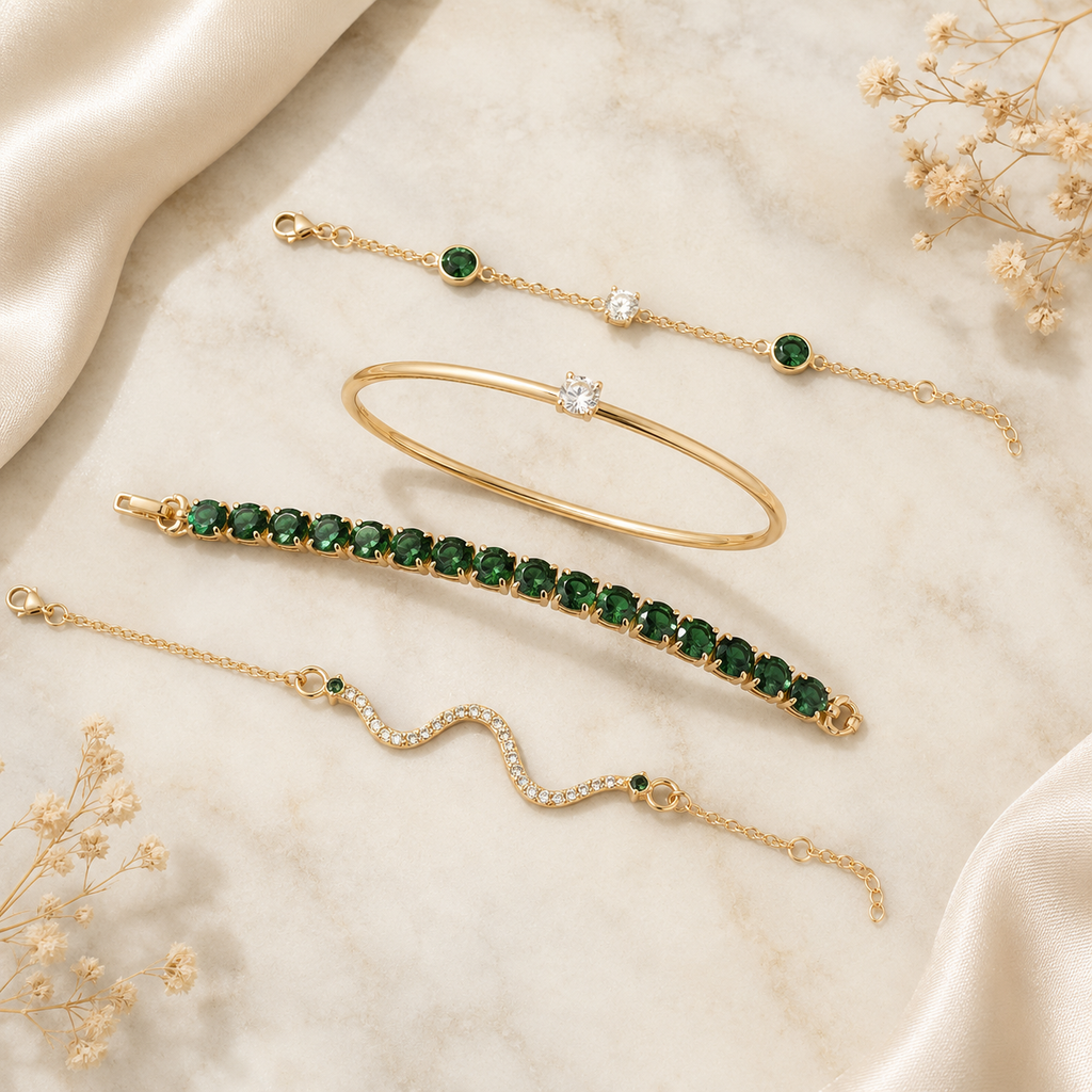 Royal Green Luxe Bangle Set