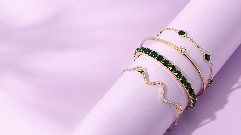 Royal Green Luxe Bangle Set