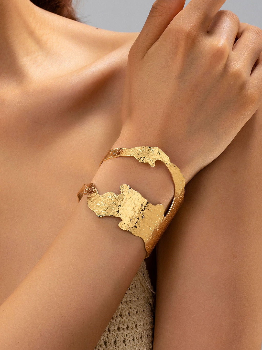 Molten Gold Cuff Bracelet