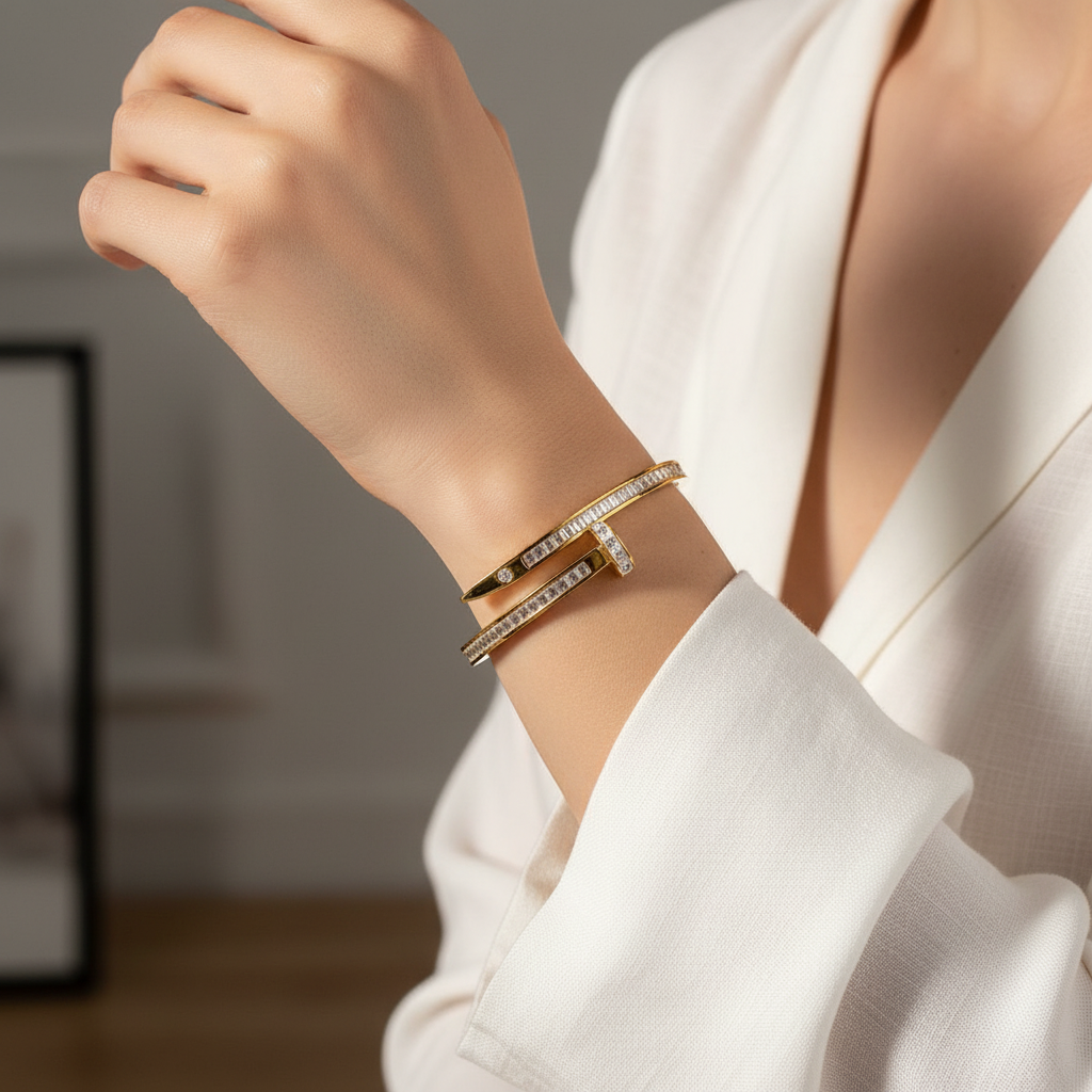 Crystal Nail Bangle