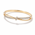 Crystal Crossover Bangle – white background product shot