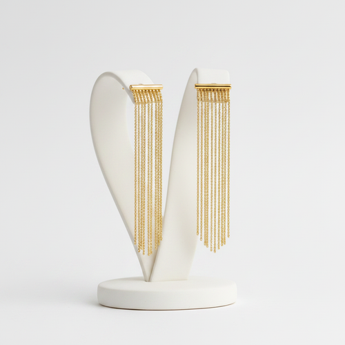 Cascade Fringe Earrings – ceramic display stand
