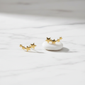 Stellar Crawler Earrings - marble styled