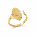 Ginkgo Leaf Ring – white background product shot
