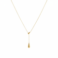 Golden Drop Lariat Necklace – white background product shot