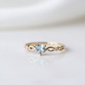 Aqua Heart Infinity Ring – white background product shot